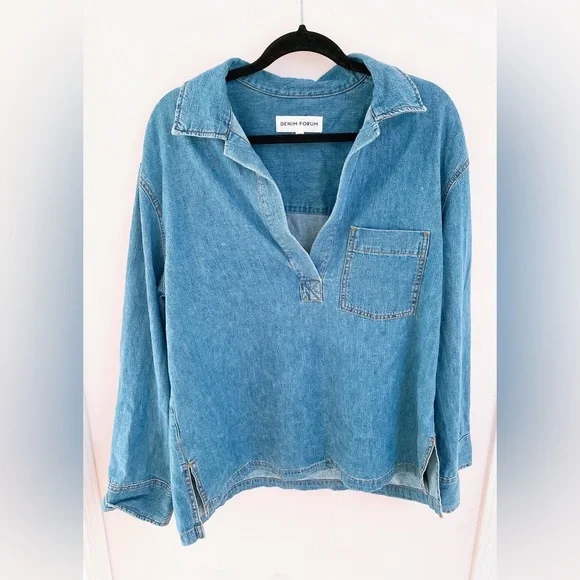 Aritzia Denim Forum The '90s Chloe Denim Shirt - Picture 3 of 8